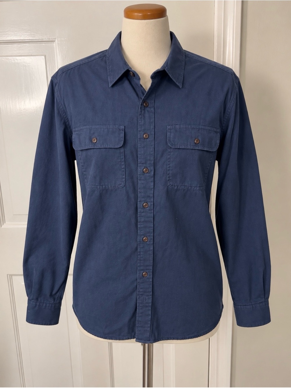L.L. Bean Men's Navy Button-Down Work Shirt